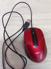 33‐10　ELECOM　（エレコム）有線マウス　M-BL17UBRD　レッド　オフィス