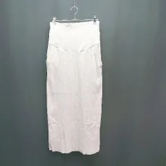 ◇ Alma Design ウエストゴム シンプル 無地 大人カジュアル ロング丈 フレア スカート サイズL ベージュ レディース E  【1310130021547】