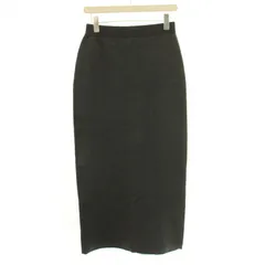 ガリャルダガランテ GALLARDAGALANTE 22AW セッケツニットスカート タイト イージー マキシ ロング ウエストゴム スリット ウール混 F グレー タグ付き GGZ1022401A0003 /BB