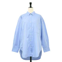 Spick&Span スピックアンドスパン シャツ サックスブルー サイズ:FREE | 24春夏 50コットン オーバーシャツ / ブラウス | 長袖 ドロップショルダー コットン | トップス【レディース】【中古】