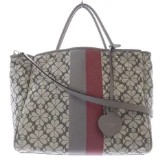 ケイトスペード フラワー ジャガード トートバッグ ショルダーバッグ グレー