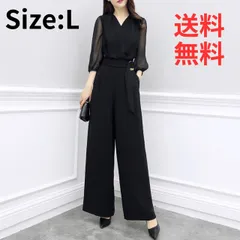 【L】フォーマルドレス パンツドレス パーティー オールインワン 結婚式 結婚