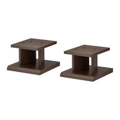 【新着商品】ハヤミ工産 スピーカースタンド 2台1組 高さ15cm ダークブラウン SB-51