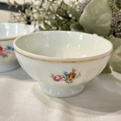 フランスアンティーク 　カフェオレボウル　磁器小花ブーケ　Chauvigny　　ビンテージ　C【658】