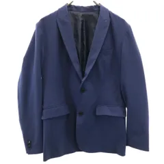 nano universe ナノユニバース テーラードジャケット M ネイビー系 メンズ 古着