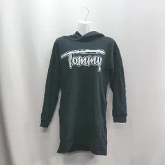 ◇ ⊇ TOMMY トミー ロゴプリント 長袖 スウェットトレーナー サイズS ブラック系 レディース E  【1412260039765】