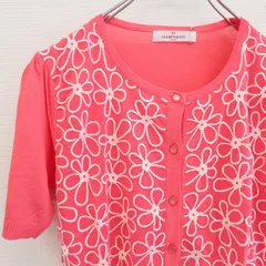 ギャラリービスコンティ GALLERYVISCONTI 半袖 カーディガン ニット 花刺繍 a881990