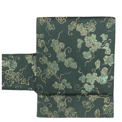 m615 夏帯 葡萄 蔦の葉 正絹 袋帯 - メルカリ