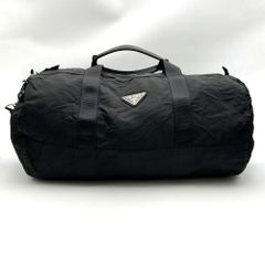 PRADA プラダ ボストンバッグ 2way ナイロン 三角ロゴ ブラック - メルカリ