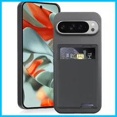 【新着商品】背面カード収納 ケース 耐衝撃 対応 薄型 軽量（ブラック）グーグル Pro ピクセル9/ピクセル9 Pro 9 TPUスマホケース 9/Pixel 全面保護 超耐磨 Pixel マット質感 ストラップホール付き 】Google 携帯便利 Agaiのサムネイル