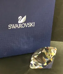スワロフスキー　非売品　プレート　置物　ペーパーウェイト ◇WAROVSKI スワロフスキー ダイヤモンド型 置物 ペーパーウエイト
