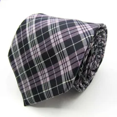 アルフレッドベレッタ ブランド ネクタイ チェック柄 格子柄 シルク PO  メンズ ネイビー ALFREDO BERETTA 【中古】