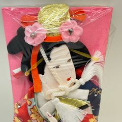 押絵羽子板 ミニサイズ コンパクト  見立台付き 刺繍 金彩 羽子板飾り 可愛い おしゃれ かわいい インテリア