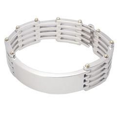ティファニー TIFFANY&Co. ゲートリンク ID ブレスレット シルバー925 K18YG 仕上済
