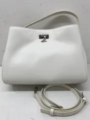 agnes b.(アニエスベー) 2way ワンハンドル ショルダーバッグ ホワイト / MS09-01 【C0754-007】