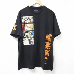 XL/古着 半袖 Tシャツ メンズ アニメ 僕のヒーローアカデミア 大きいサイズ コットン クルーネック 黒 ブラック 25jun18 中古
