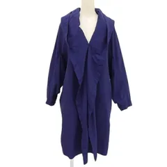 ◆美品◆ ワイズ Y's ナイロン ドルマンスリーブ スプリング コート アウター 紺 ネイビー レディース size2 [Y02926]のサムネイル
