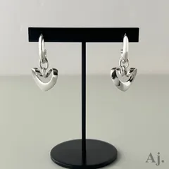 ジョージジェンセン ピアス アーティスト ハート フープ AG925 Georg Jensenのサムネイル