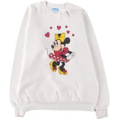 古着 80年代 DISNEY MINNIE MOUSE ミニーマウス キャラクタースウェットシャツ トレーナー USA製 レディースM相当 ヴィンテージ/eaa526099