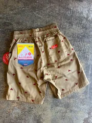 クックマン　COOKMAN SHORT PANTS 新品 Embroidery Lobster BEIGE ベージュ ロブスター柄