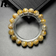 【限定1個】高級 EU製 ★ROBEAN・ガーデンフラワータイチンルチル★ブレスレット パワーストーン 天然石 金運 お守り プレゼント1 10.7-11.4mm M1021819