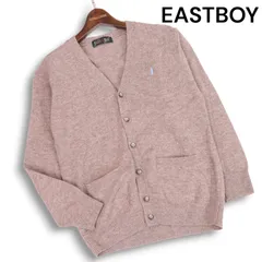 EASTBOY イーストボーイ 秋冬 ウール100％♪ 刺繍 スクール ニット カーディガン Sz.9 レディース 女子 学生