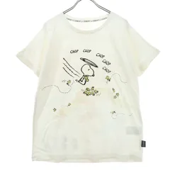 PEANUTS ピーナッツ キャラクタープリント 半袖 Tシャツ MR ホワイト スヌーピー レディース 古着