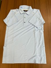 AZ-7663　M　バックサイドポケット付  半袖ポロシャツ　サックス