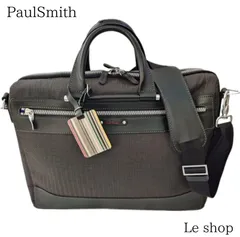 【美品】Paul Smith ポールスミス 2way ビジネスバッグ ブリーフケース メンズ キャンバス レザー ブラック 中古