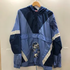 NUTMEG 90年代 vintage ヴィンテージ UNC タールヒールズ カレッジ チーム ナイロンジャケット プルオーバー ループジップ アノラックジャケット パーカー フーディ 90’s ホンコン製 メンズ M ブルー/その他