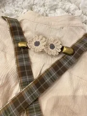 肩紐　ズレ防止　クリップ　マルチクリップ　鍵編み　ベビー　キッズ　お花　花　くすみカラー　ブランケット　落下防止