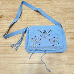 TAMASHA タマシャ TaMaSHa ISSEY MIYAKE イッセイミヤケ ショルダーバッグ 斜め掛け 軽量 レディース ブルー 青系 刺繍 インド製 AT12-AG151-11 AP-250702-001-MNL エコバッグ付き