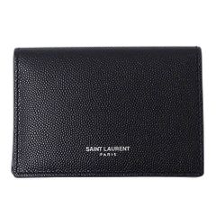 サンローラン SAINT LAURENT カードケース メンズ ブランド 名刺入れ レザー ブラック 469338 黒 おしゃれ かっこいい ビジネス 【中古】