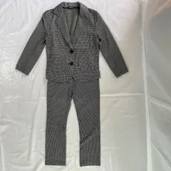美品  GLAMOUR 男の子 子供用 スーツ セットアップ サイズ9 110㎝ 相当 ブラック 千鳥格子 ギンガムチェック  かっこいい 発表会 結婚式 セレモニー フォーマル 入園式 卒園式