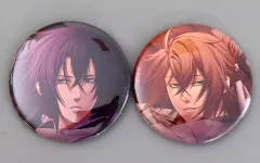 【中古】バッジ・ピンズ [単品] 斎藤一＆沖田総司 描きおろし缶バッジ2種セット 「Switchソフト 薄桜鬼 真改 遊戯録 隊士達の大宴会 for Nintendo Switch ebtenDXパック」 同梱特典