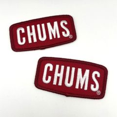 ◇648【新品】★2枚セット★ CHUMS チャムス ワッペンロゴS Sサイズ Wappen Logo S CH62-1471 オリジナル 手芸 アイロン接着 赤 カスタマイズ プレゼント