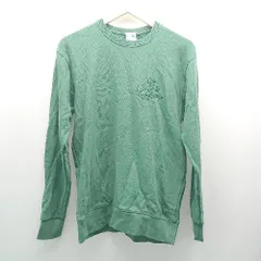 ◇ stayakid クルーネック 文字ロゴ 無地 シンプル 長袖 トレーナー サイズM グリーン レディース E 【1306190013219】