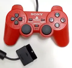 【中古】PS2ハード アナログコントローラ(DUALSHOCK 2) シナバー・レッド
