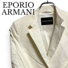【訳アリ品】EMPORIO ARMANI エンポリオアルマーニ テーラードジャケット 長袖 ホワイト レディース Size40 Lサイズ T2G15T T2007