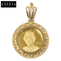 未使用品 純金エリザベス女王 メモリアル k18ペンダントトップ2.4g