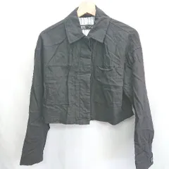 ◇ ⊂ ZARA ザラ 綿麻混合 長袖 ジャケット サイズS ブラック レディース E  【1412090021077】