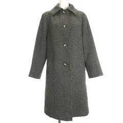 ハリスツイード Harris Tweed × サラバレー SARAH VALLEY コラボ ステンカラーコート ウール グレーのサムネイル