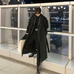 Chikashitsu + oversized wool double coat - メルカリ