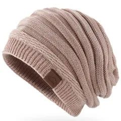 【特価】[Andeor] ニット帽 メンズ 冬 防寒 ふわふわ裏起毛・保温強化・360度美シルエット・静電気防止・大きいサイズ・伸縮性 保温 柔らかい シンプル おしゃれ 防風 無地 通勤・通学・自転車・スキー・スポーツ・アウトドア 男女兼用