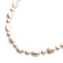 【B：ホワイト×ワンサイズ】[Cream dot. クリームドット公式] ネックレス レディース   ショート 淡水パール 球形パール パール 大人 上品 エレガント きれいめ カジュアル シンプル  
