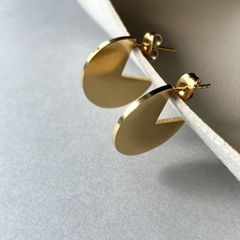 プレートピアス 両耳用 ステンレスピアス シンプルデザイン 大人かわいい ステンレス 韓国アクセサリー　アクセサリー　ゴールド　レディース　390P　シースキー【seasukii公式ショップ】