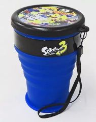 [중고] 머그컵·탕만 블루 접이식 실리콘 컵 [Switch 소프트 Splatoon3(스플라툰3)] 이온 조기 구입 특전