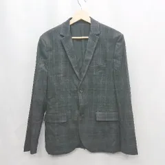 ◇ ⊇ H&M エイチアンドエム チェック 長袖 テーラードジャケット サイズ48S ブラック系 メンズ E  【1505130009835】