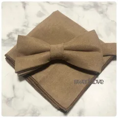 蝶ネクタイ　ポケットチーフ　２点セット　結婚式