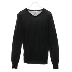 SAINT LAURENT PARIS (サンローランパリ) 347344 Y1ED1 Vネックニットセーター ブラックのサムネイル